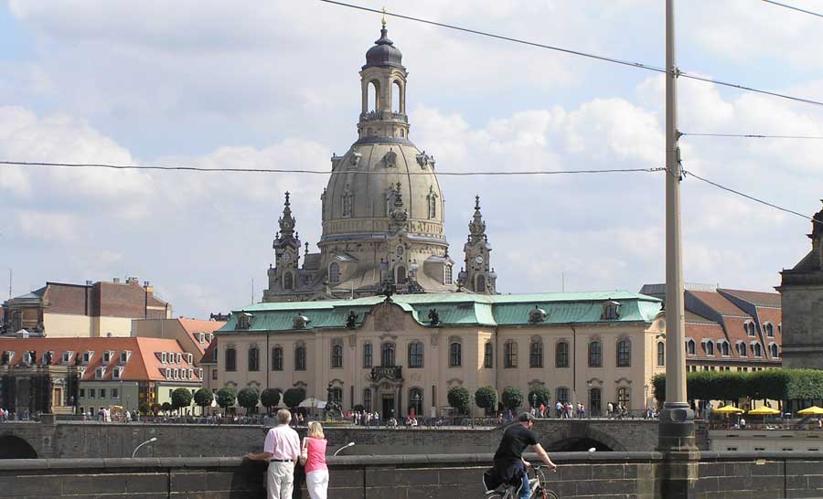 Frauenkirche in der Altstadt von Dresden