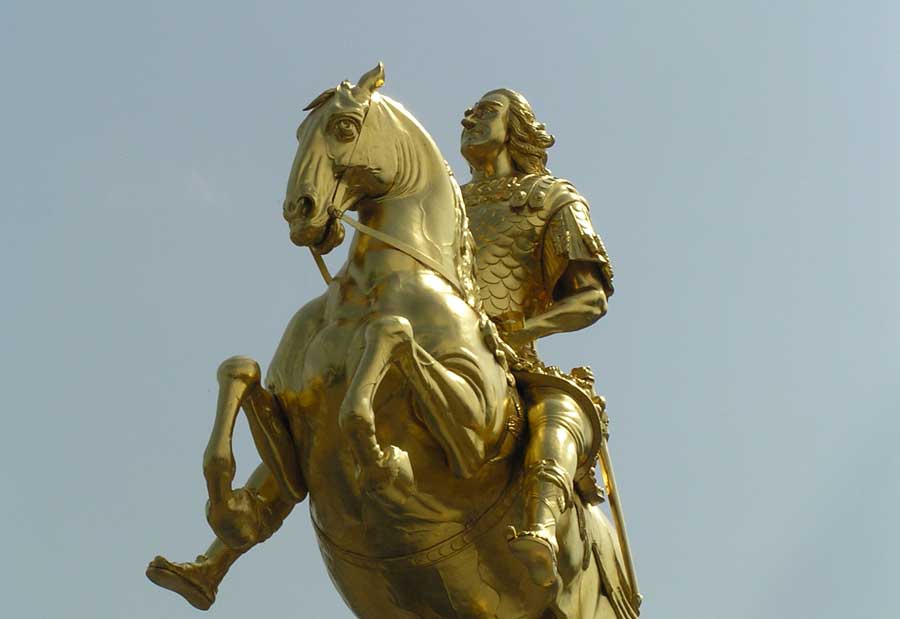 Goldener Reiter in Dresden Goldener Reiter