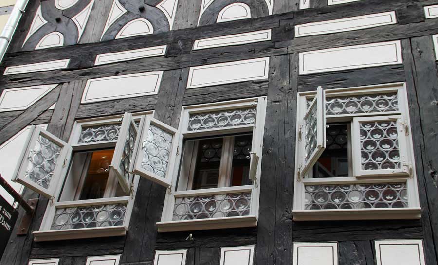 Fachwerkfassade in Erfurt