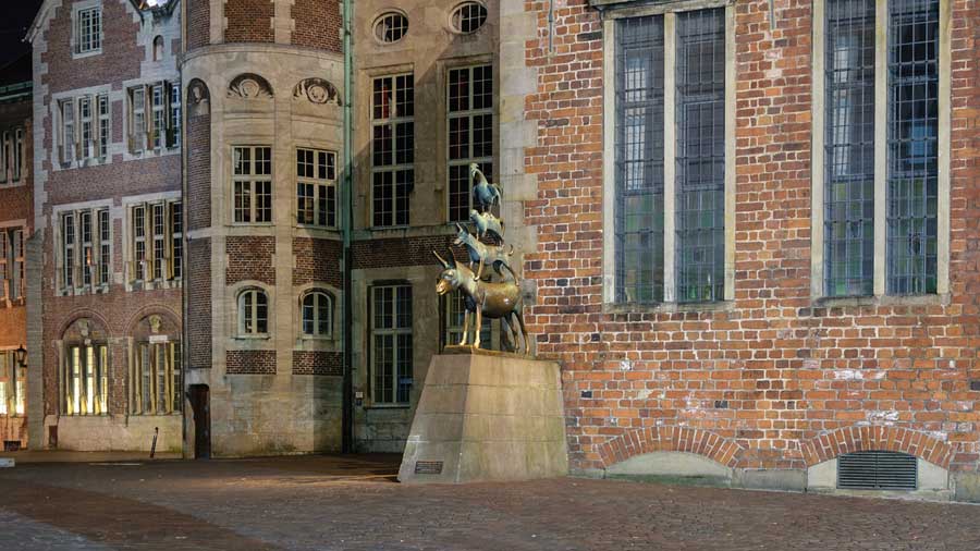 Bremer Stadtmusikanten in der Altstadt von Bremen