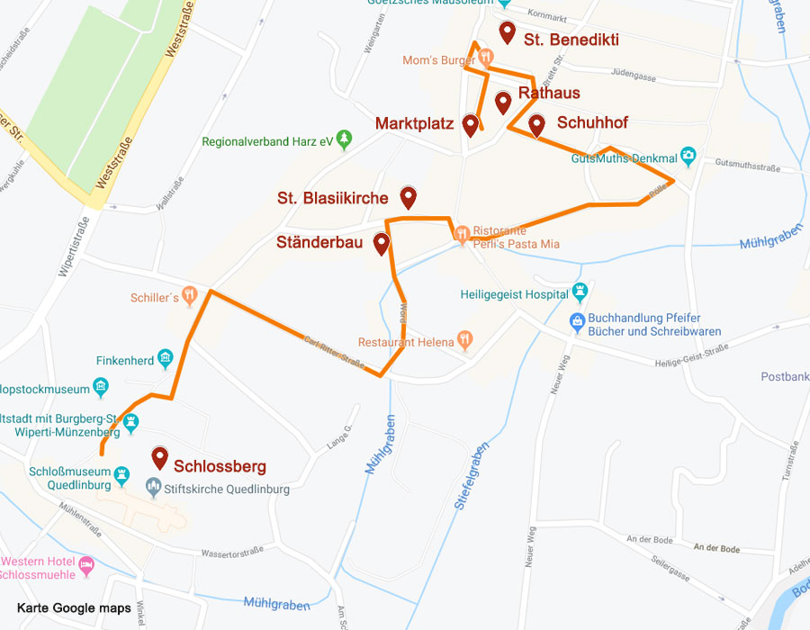 Quedlinburg Karte