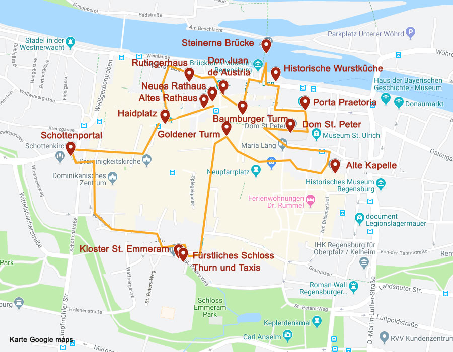 Regensburg Karte